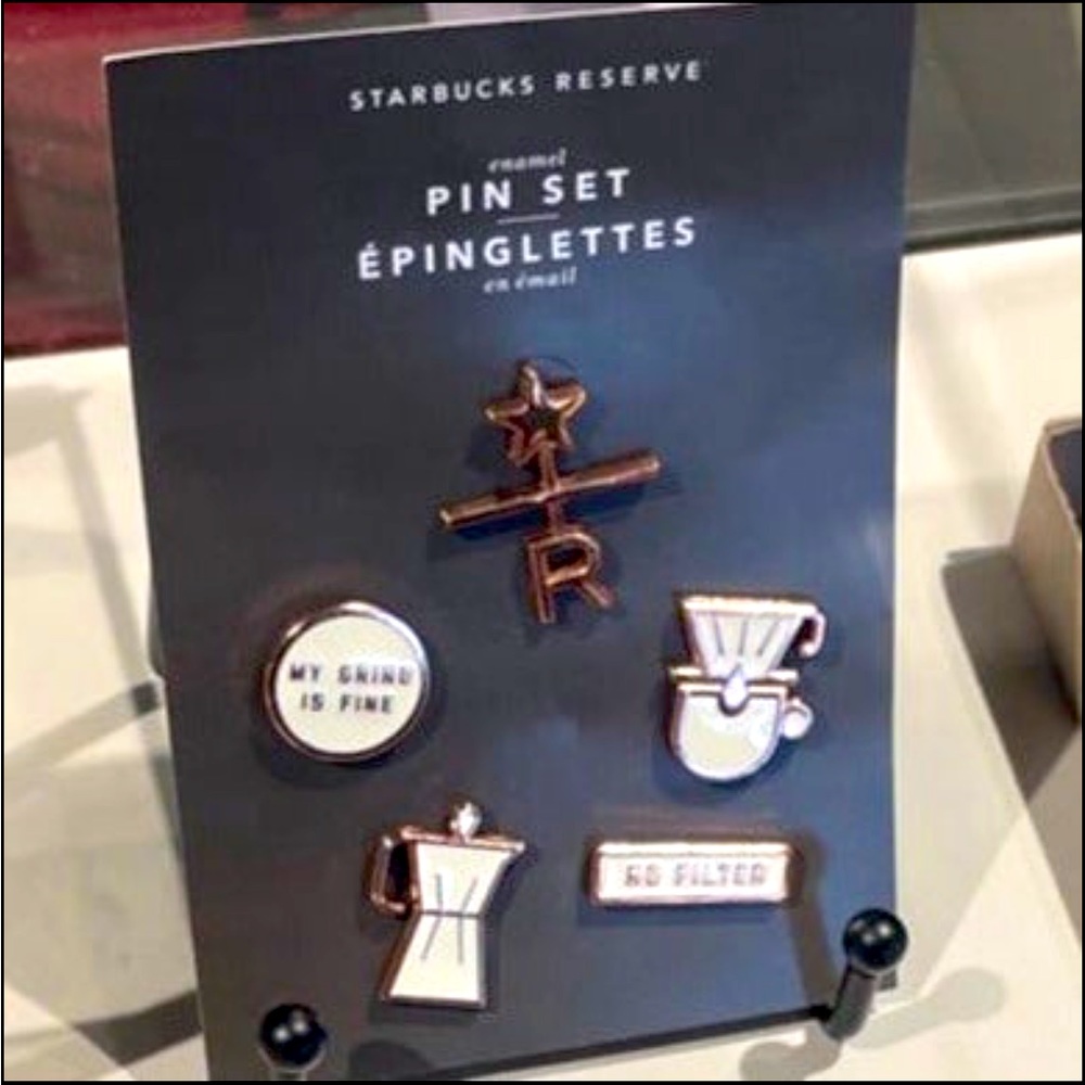 NWT Starbucks Reserve enamel pin set (5) Starbucks Reserve NYC Starbucks pins